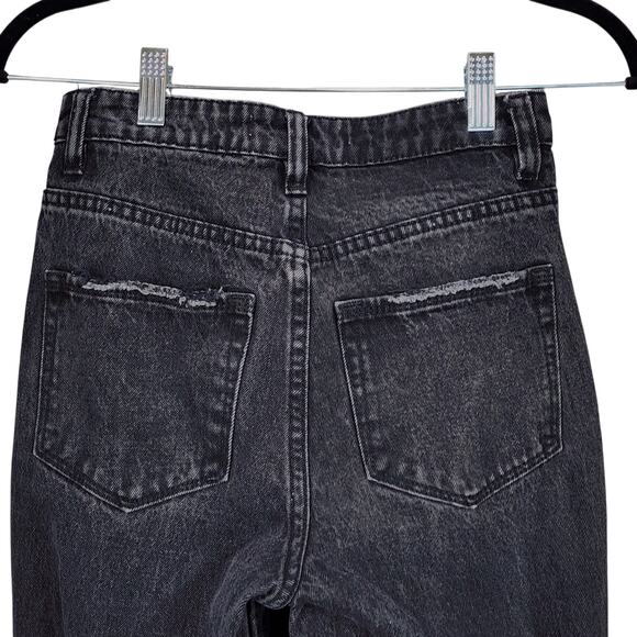 Flying Monkey Jean Women 23 Black Ultra High Rise Raw Distress Streetwear Grunge - Picture 11 of 12